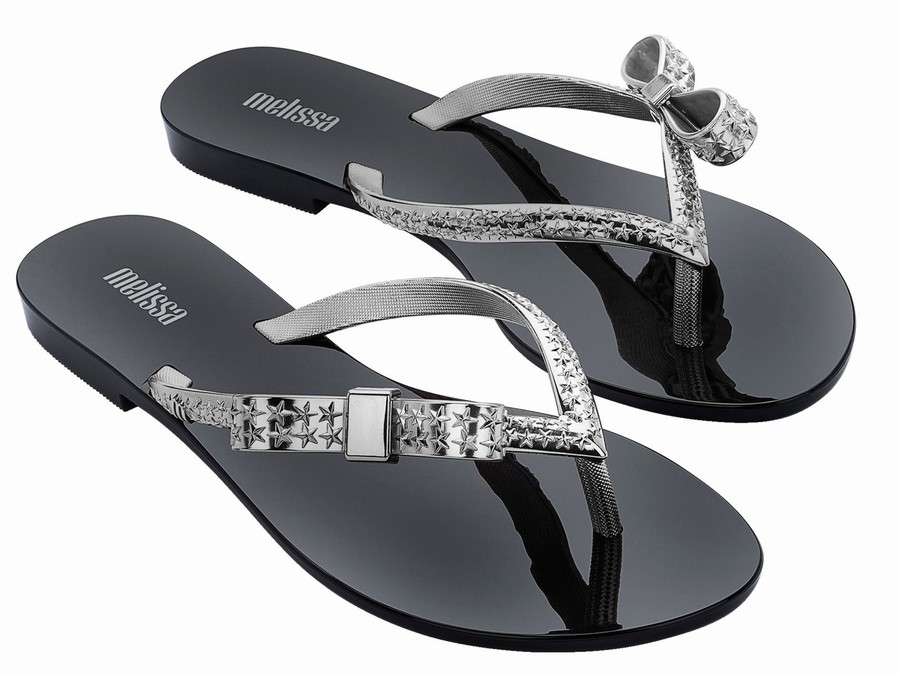 Chanclas Melissa Harmonic Stars Mujer - Negras - Argentina MTW-065482